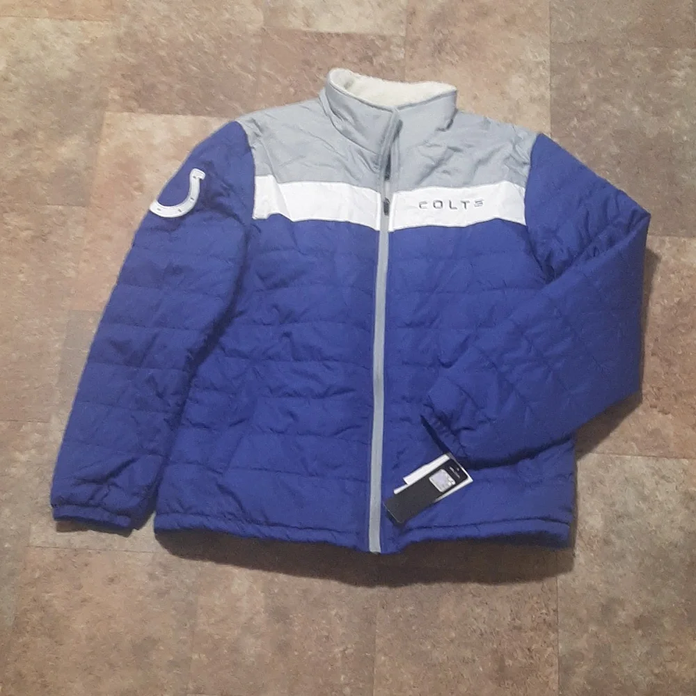 New. G-III Indianapolis Colts Perfect Game Blue/White Full-Zip Jacket. Medium. - Picture 1 of 8